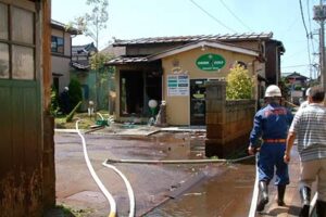 燕市白山町3の火災現場