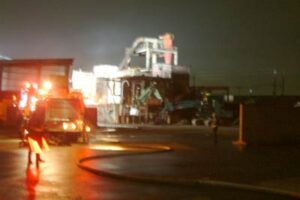 火事のあった三条市福島新田のリサイクル工場