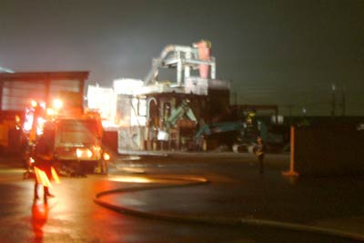 火事のあった三条市福島新田のリサイクル工場