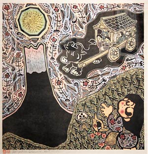 版画「ばやし」