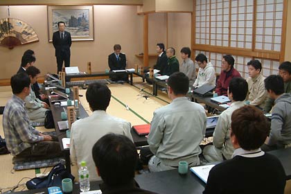24日開かれた加茂青年会議所の第17回11月新旧合同理事会