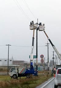 その付近で行われていた電気工事