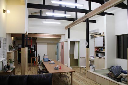 リニュールされたデイサービス食堂兼機能訓練室
