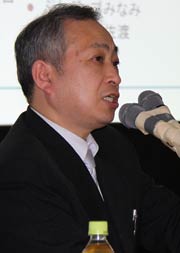 講演するぷれジョブ新潟連絡協議会の石畑会長