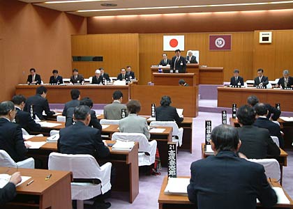 3月定例会初日の議場