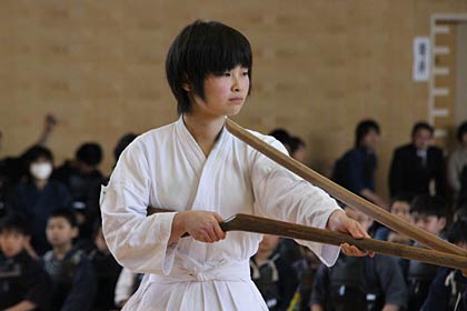 公開演武の銃剣道
