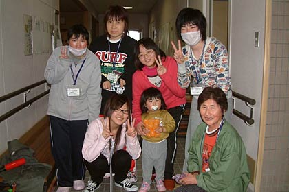 バルンアートのお姉さんと記念撮影