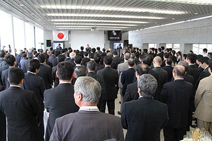 200人近くが出席した新社屋「Snow Peak Headquarters」の竣工式