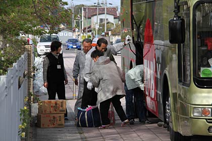 避難所になっている鹿島保健センターに到着