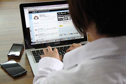 古風な感じと自己評価するツイッターアカウント「@kiraran_tsubame」の担当者