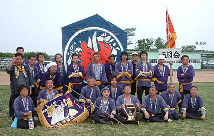 最高得点優勝の白組・東三条五月会