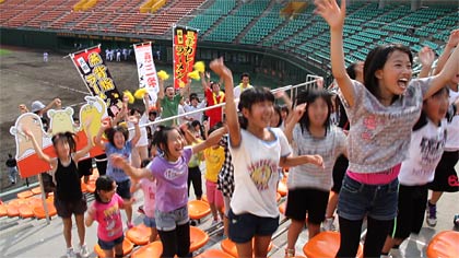 三條機械スタジアムでの撮影