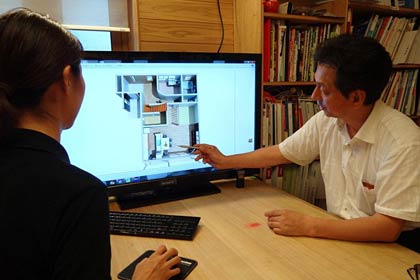 6、7の2日間、「夏なのに涼しい家」の住宅完成見学会を開く金子材木店、3Dデータで完成した家のイメージをわかりやすく表示
