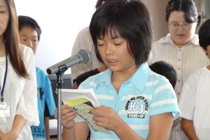 避難して三条小学校6年生となった遠藤菜波さん