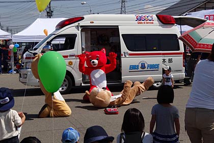 職員による救急の寸劇