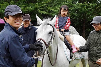 ポニーとのふれあい
