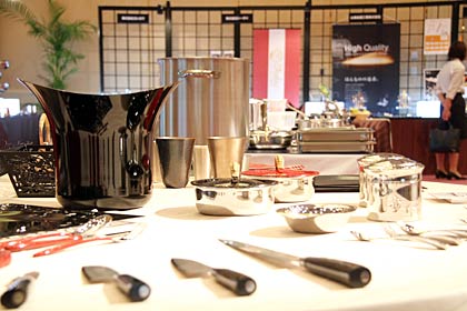 ディスプレーに気を配った会場の製品