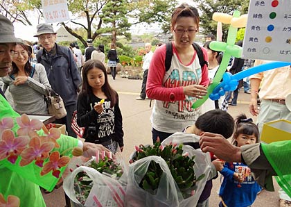 花鉢の抽選