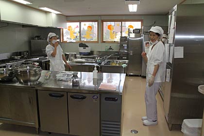 自園給食のために調理室も設置