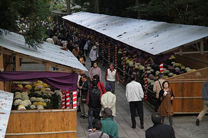 平日にもかかわらずにぎわう参道