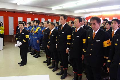 長谷川消防団長が謝辞