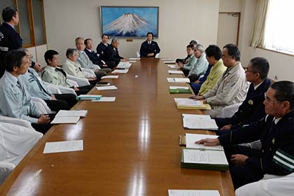 10日午後3時から開かれた2回目の三条市除雪対策本部本部会議