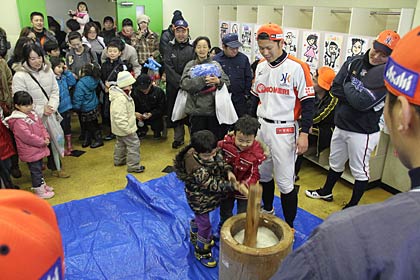 アルビBC選手ともちつき