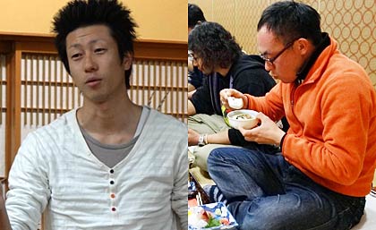 左が内山農園の内山さん、右が佐久間食品の佐久間さん