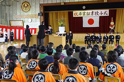 三条小学校の卒業式