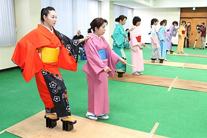  おいらんの歩き方の練習