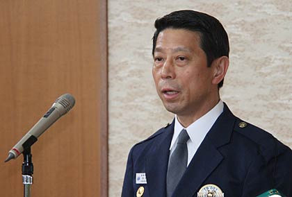 4月から燕署へ異動になった中村署長