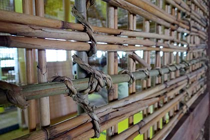 仮組みされた茶室「待庵」