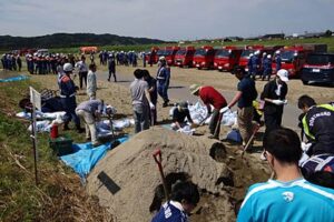 24日、市内各地を会場に行われた三条市の水害対応総合防災訓練