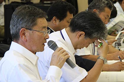 「非常にここにきてショックを受けている」と話す只見町商工会の菅家会長