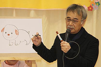  ことし3月21日に燕市立西燕保育園を訪れたときの黒井さん
