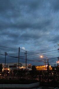 まだ軽く30度を超えていた16日午後7時半ころの加茂市内の空