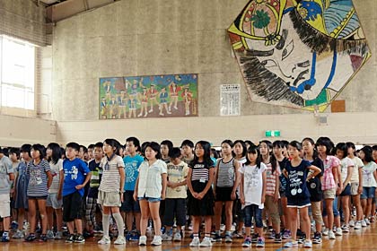  24日の三条市立一ノ木戸小学校の1学期終業式