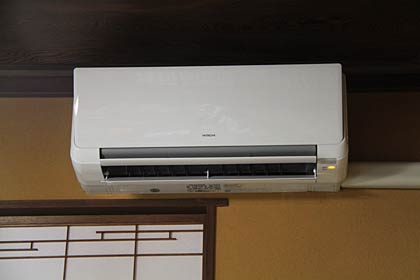 新調したばかりのエアコン