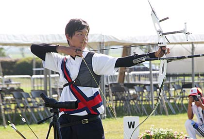  個人男子優勝の大井一輝（神奈川県・慶應義塾2年）
