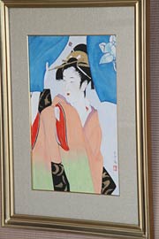  色鮮やかな美人画も