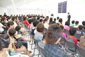 17日開かれた第5回寺子屋つばさ100km徒歩の旅の報告会
