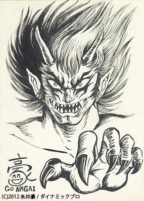 オリジナルTシャツのために永井豪さんが描いた酒呑童子の原画