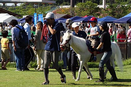 ポニーの乗馬体験