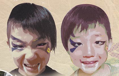 鬼メイクはこんな感じ