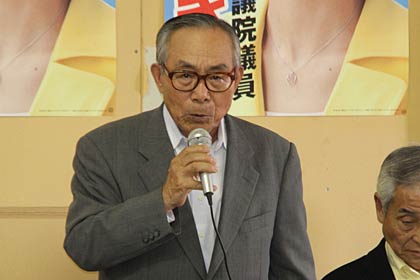  選対本部の委員長の滝口恵介さん