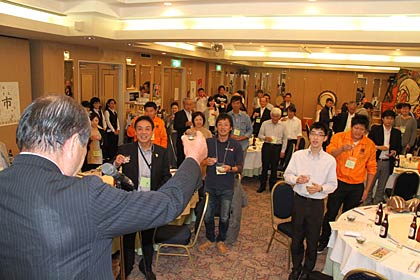 三条マルシェの前夜に開かれた交流会