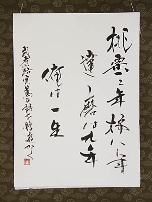 鵬遊書道教室主宰の坂田鵬遊さんの作品