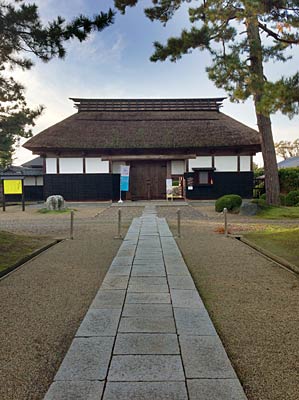 表門に続く松並木