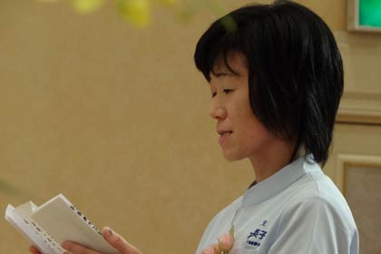 50期生を代表して石崎英子さんが誓いの言葉