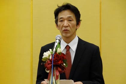 本成寺鬼踊り奉賛会の石丸会長